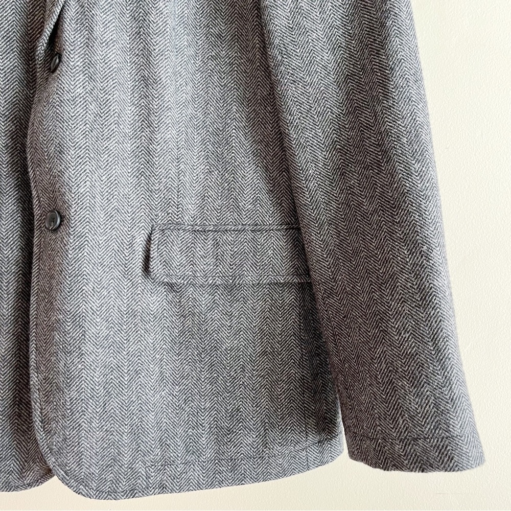 Tommy Hilfiger Slim Fit Wool Blend‎ Herringbone Insulated Jacket in Grey, Large - Picture 5 of 10